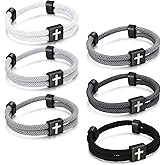 TempBeau Braided Men Rope Cross Bracelet - Adjustable Tree of Life Cord Surfing Bracelet, Handmade Nautical Navy Marine String Bracelet with Metal Knot, Easter Women Bracelets Gifts