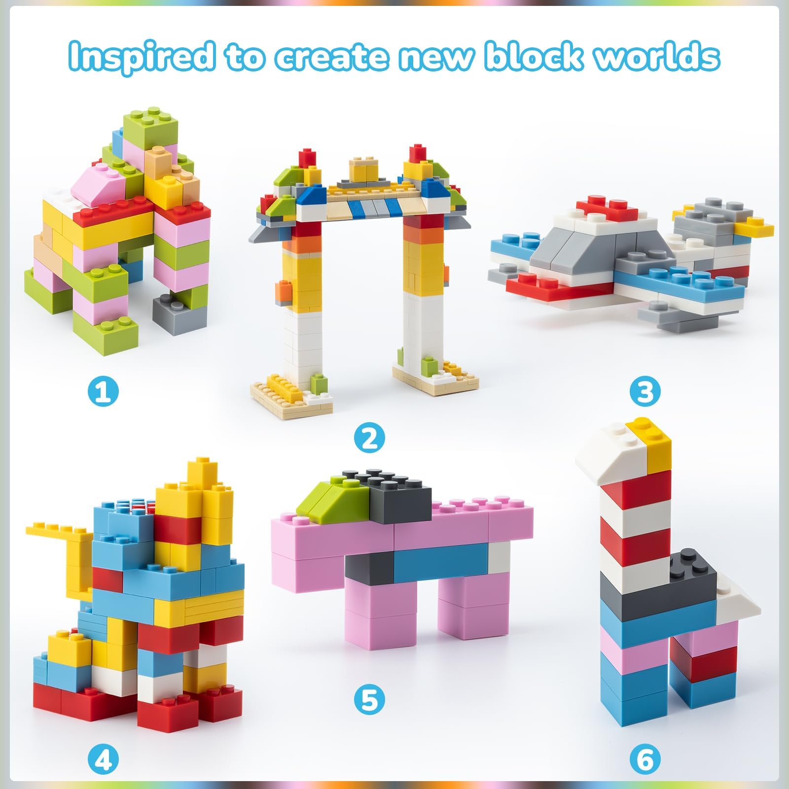 1500 Piece Building Bricks,Bulk Classic Building Blocks Basic Box Compatible with Major Brands Baseplates, 12 Colors 14 Random Bulk Shapes