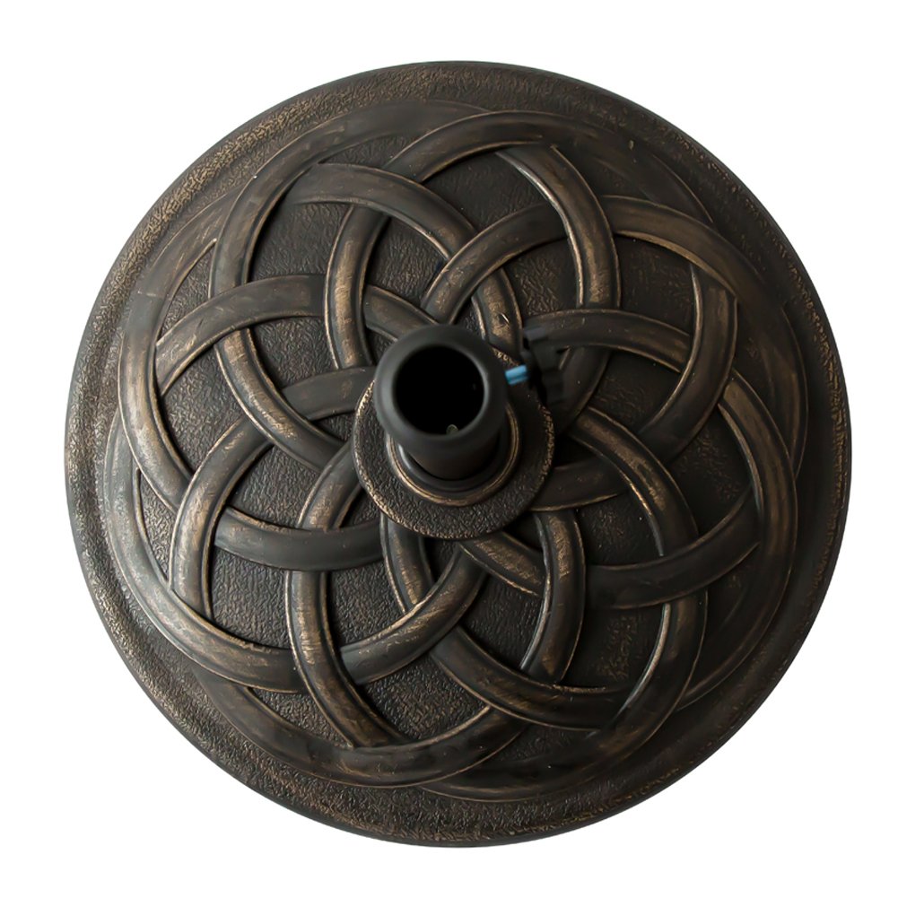 C Hopetree Patio Market Umbrella Base Heavy Duty Outdoor Stand 22lbs Round Bronze Umbrella Stands Bases