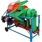 Bonxrdun 220V 4KW Grain Thresher Corn Sheller Machine Wheat Millet Sorghum | 220V 60Hz 4KW, Electric Grain thresher with Wide Feeding Inlet, Extended Body, Secondary Screening to Reduce Loss