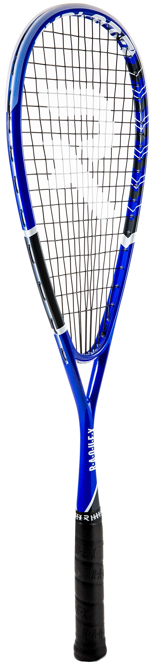 Raquex 'Explode' Squash Racquet - 130g, Superior Carbon Fibre. Lightweight, Powerful Squash Racket. Multifilament Strings. Full Length Cover.