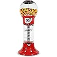 Giant Gumball Machine with Stand - Commercial Bubble Gum Machine 5`6" Spiral Gumball Vending Machines - Coin Mechanism $0.25 - Dispenses 1” Gumballs Bouncy Balls & Toys in Round Capsules - Red