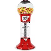 Giant Gumball Machine with Stand - Commercial Bubble Gum Machine 5`6" Spiral Gumball Vending Machines - Coin Mechanism $0.25 - Dispenses 1&rdquo; Gumballs Bouncy Balls &amp; Toys in Round Capsules - Red