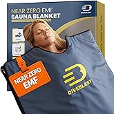 DIVEBLAST Zero EMF Sauna Blanket for Weight Loss and Detox, 71x35.6in | Portable infrared sauna bag, supports detox and circulation, near zero EMF exposure