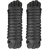 Dock Lines 2 Pack 5/8" x 50' Double Braided Nylon Boat Dock Lines with 16" Eyelet, Marine-Grade Boat Rope, Easy to Use Dock Lines for Boats, Strong Boat Ropes for Docking with Loop, PACTHSD