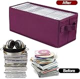UENTIP CD Storage Boxes Pack of 2 13.2 x 5.9 x 5.3 Black view 4