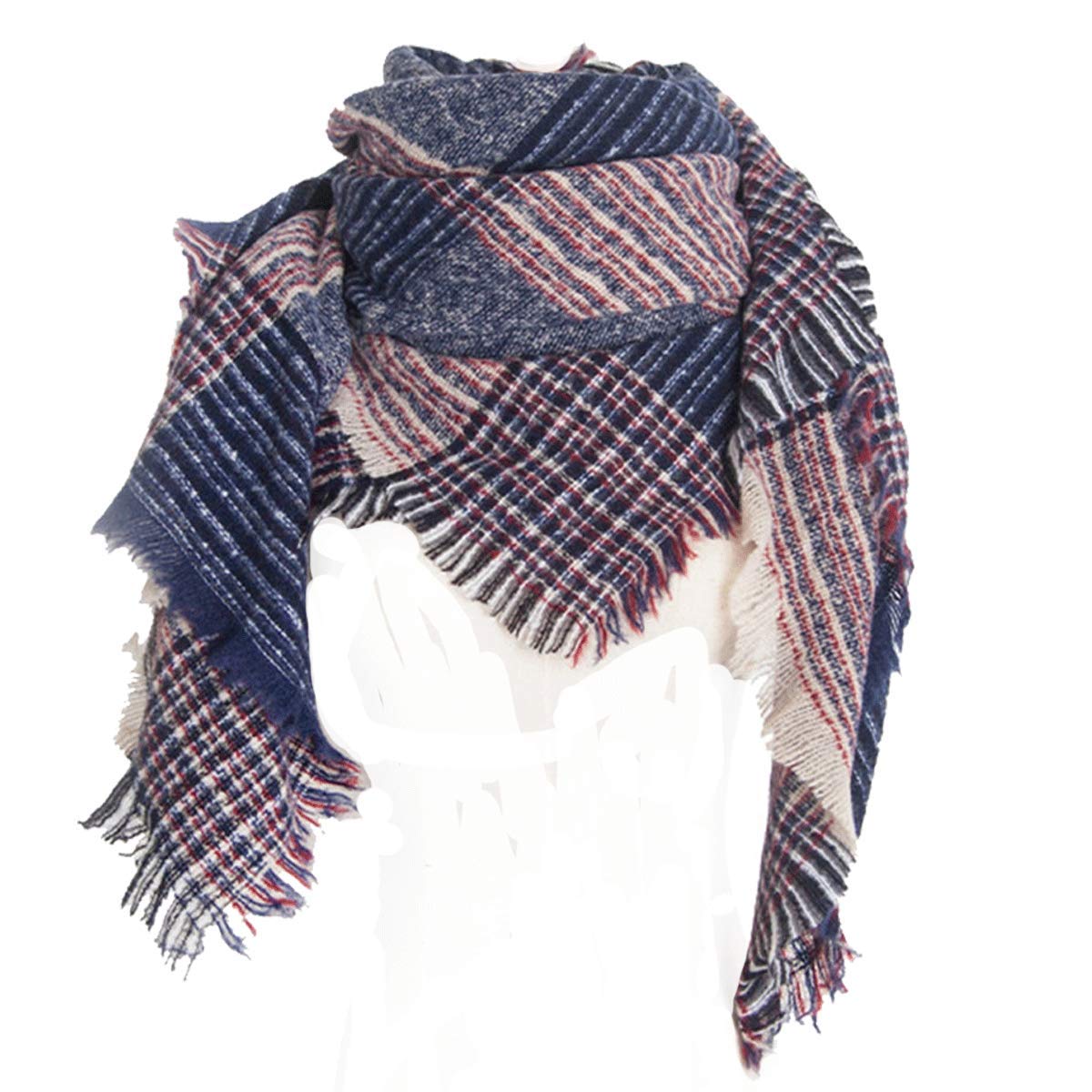 Women Scarf Classic Tassel Plaid Scarf Warm Tartan Wrap Shawl for Fall Winter Women Scarf Classic Tassel Plaid Scarf Warm Tartan Wrap Shawl for Fall Winter