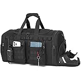 Tactical Gym Bag for Men,Carry On Duffel Bag with Shoe Compartment Gym Duffle bags for Travel Military Duffle Bags with Molle System for Weekend Overnight bag