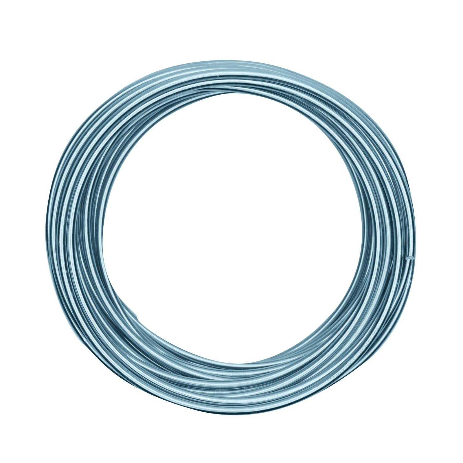 Vaessen Creative Aluminium Craft Wire 32.8 ft (10 m) x 0.16" (4 mm) Ice Blue - Flexible Metallic Wire for Crafting, Flower Arranging, Jewellery Making and Modelling