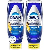 Dawn Platinum EZ-Squeeze Dish Soap, Dishwashing Liquid, Fresh Rain, 2x18oz Bundle