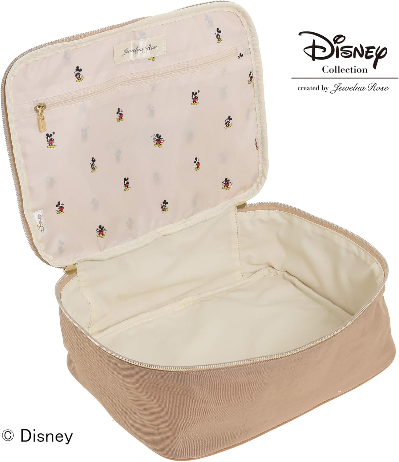 Amazon Jewelna Rose ジュエルナローズ Jewelna Rose ジュエルナローズ トロトゥール ディズニー ミッキー メニーフェイシズ インナーケースm ランドリーケース パッキング 収納 便利グッズ ベージュ Jewelna Rose ジュエルナローズ ポーチ
