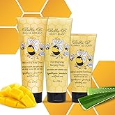Bella B Bundle: Silk & Honey Body Cream 8oz and Body Buzz Post Pregnancy Recovery Cream 8oz and Tummy to Toes Leg & Foot Cream 6oz
