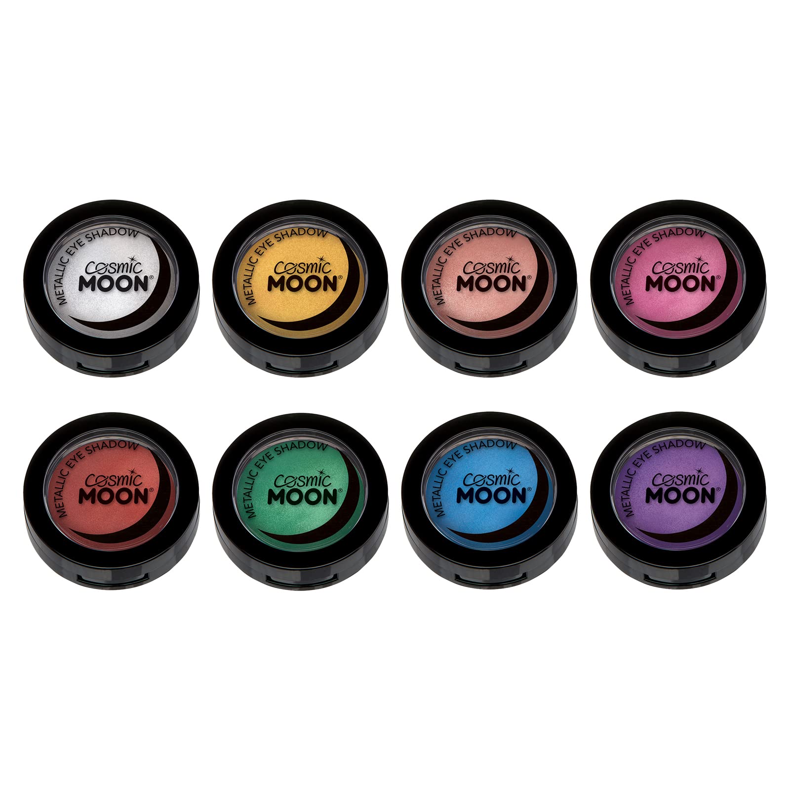 Metallic Eye Shadow by Cosmic Moon | Makeup for face | 3.5g (Set of 8)
