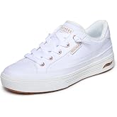 Skechers Women's Arcade Meet Ya There Sneaker | Casual sneaker, Patented Skechers Arch Fit insole with Podiatrist-Certified Arch Support, Cushioned Midsole, Machine Washable