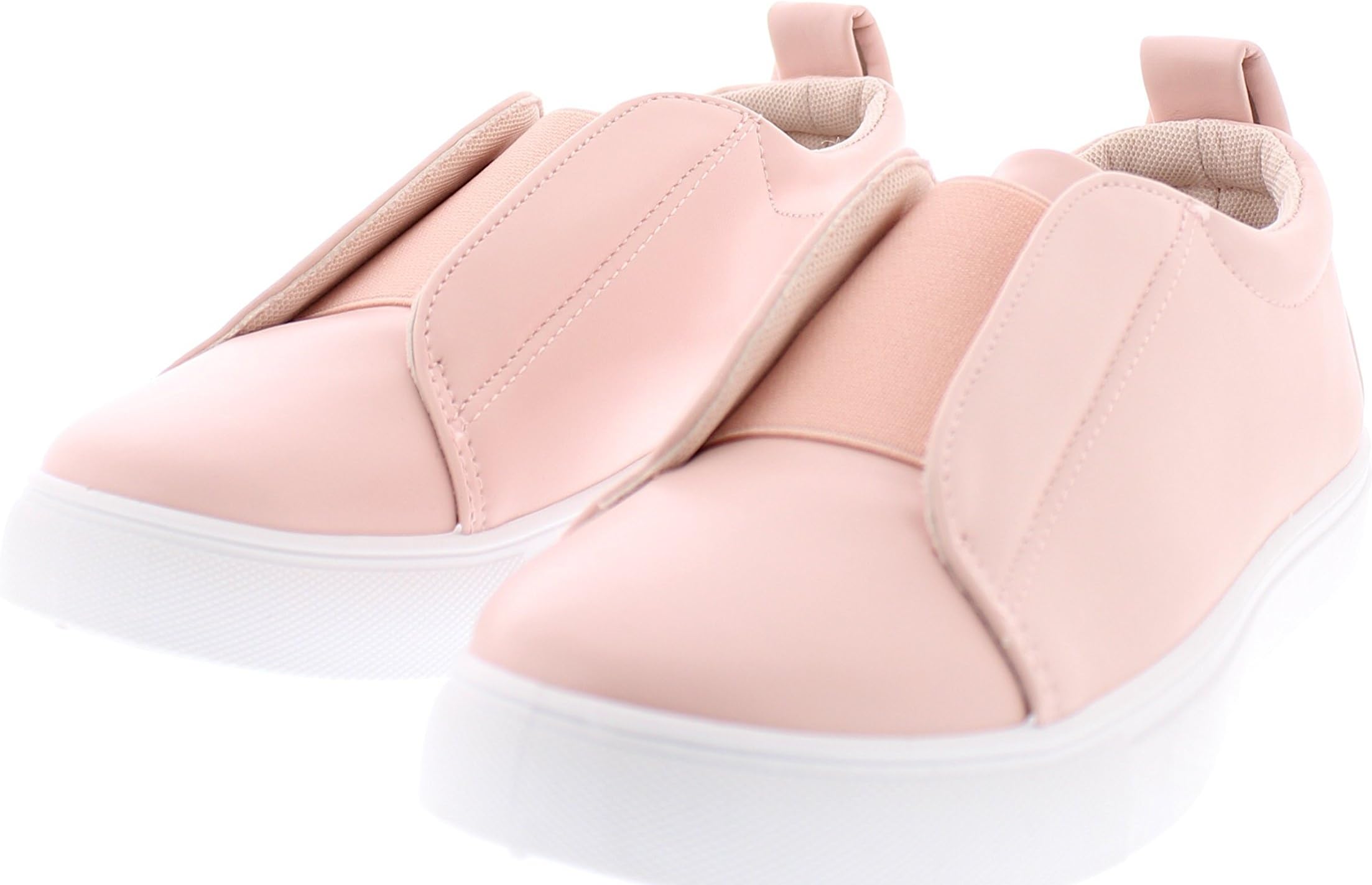 Gold Toe Women's Nitara Laceless Slip On Sneakers Casual Elastic Band Stretch Shoes Low Fashion Trainers