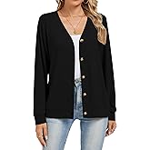 Dimur Cardigan Sweaters for Women Business Casual Lightweight Button Down Cardigans Fall Outfits Fashion Clothes