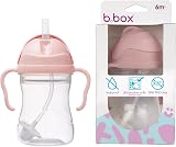 b.box Sippy Cup 240ml Drink from Any Angle Fliptop Weighted Straw BPA Free