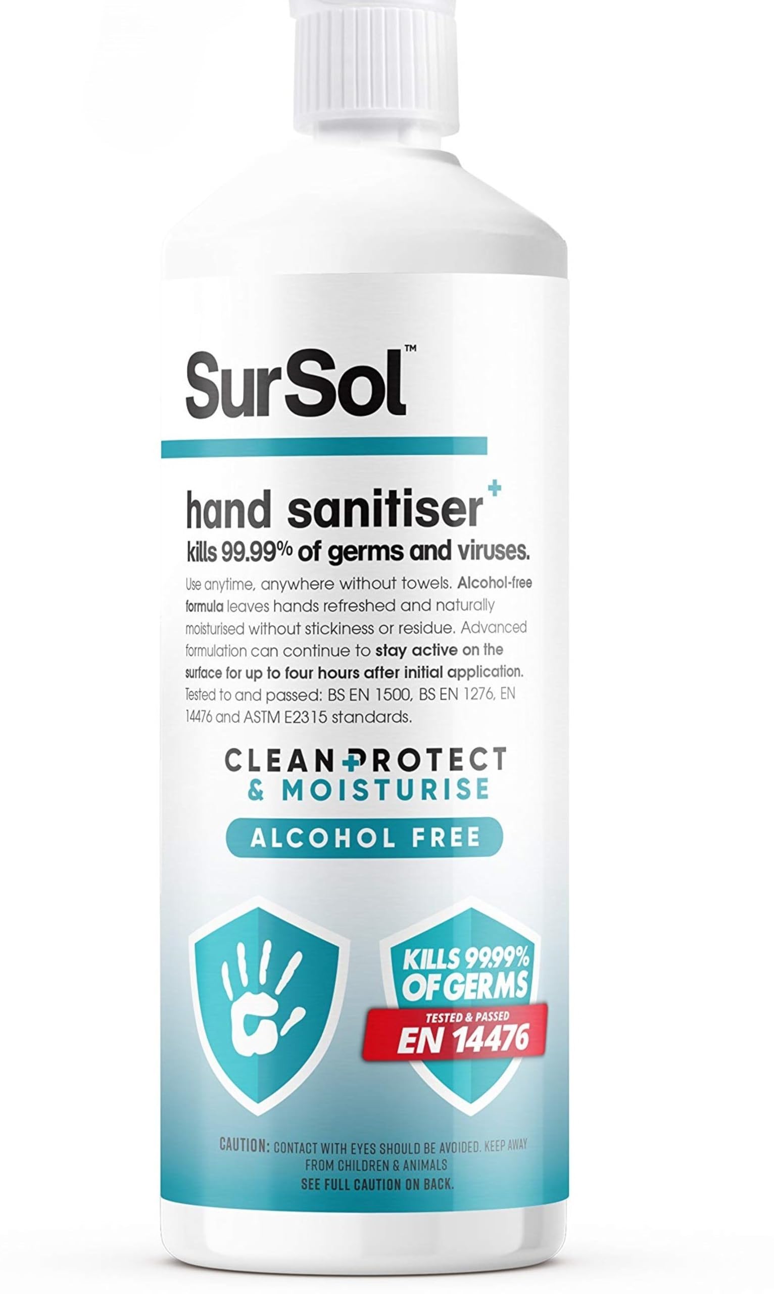 SurSol Alcohol- Hand Sanitiser Spray CLEAN+PROTECT it Kills 99.99 Bacteria Germs & Viruses 1Lit