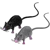 LUOEM 2pcs Lifelike Fake Mouse Realistic Mice