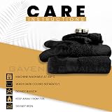 GC GAVENO CAVAILIA Fade Resistant Bath Towels Set 700 GSM 2 Pack Black view 5