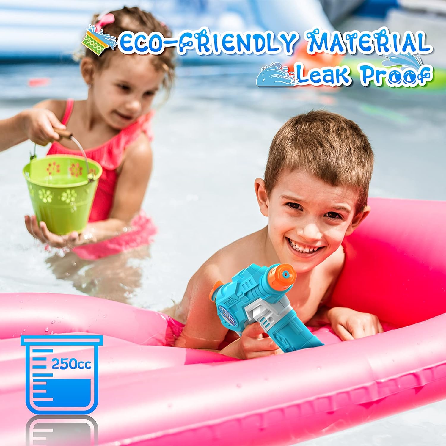 6 Pack Water Guns for Kid Adults Super Squirt Guns Water Blaster Toy for Swimming Summer Outdoor Yard Beach Pool Water Toy Water Fighting: Toys & Games