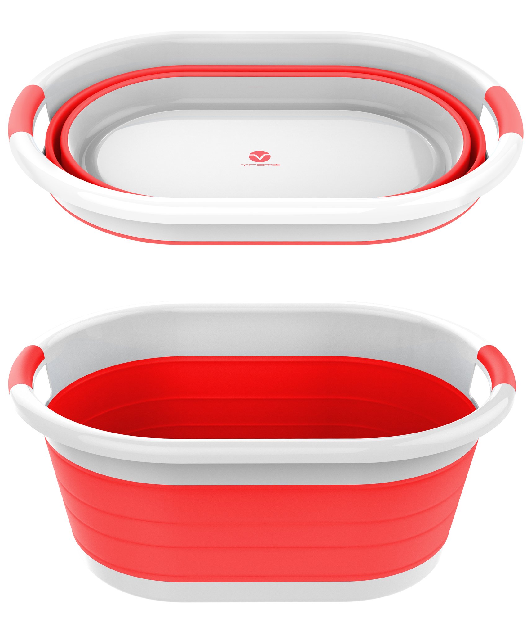 Vremi Collapsible Plastic Laundry Basket Large Folding Pop Up Laundry