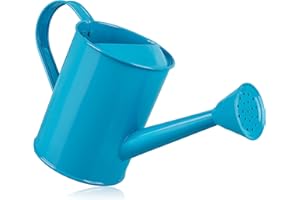 HOMARDEN Watering Can for Kids - Play Time or Practical Use - Childs Metal Watering Can - Small Water Can for Boys and Girls, Perfect for Easter Gift -32 oz (Blue)