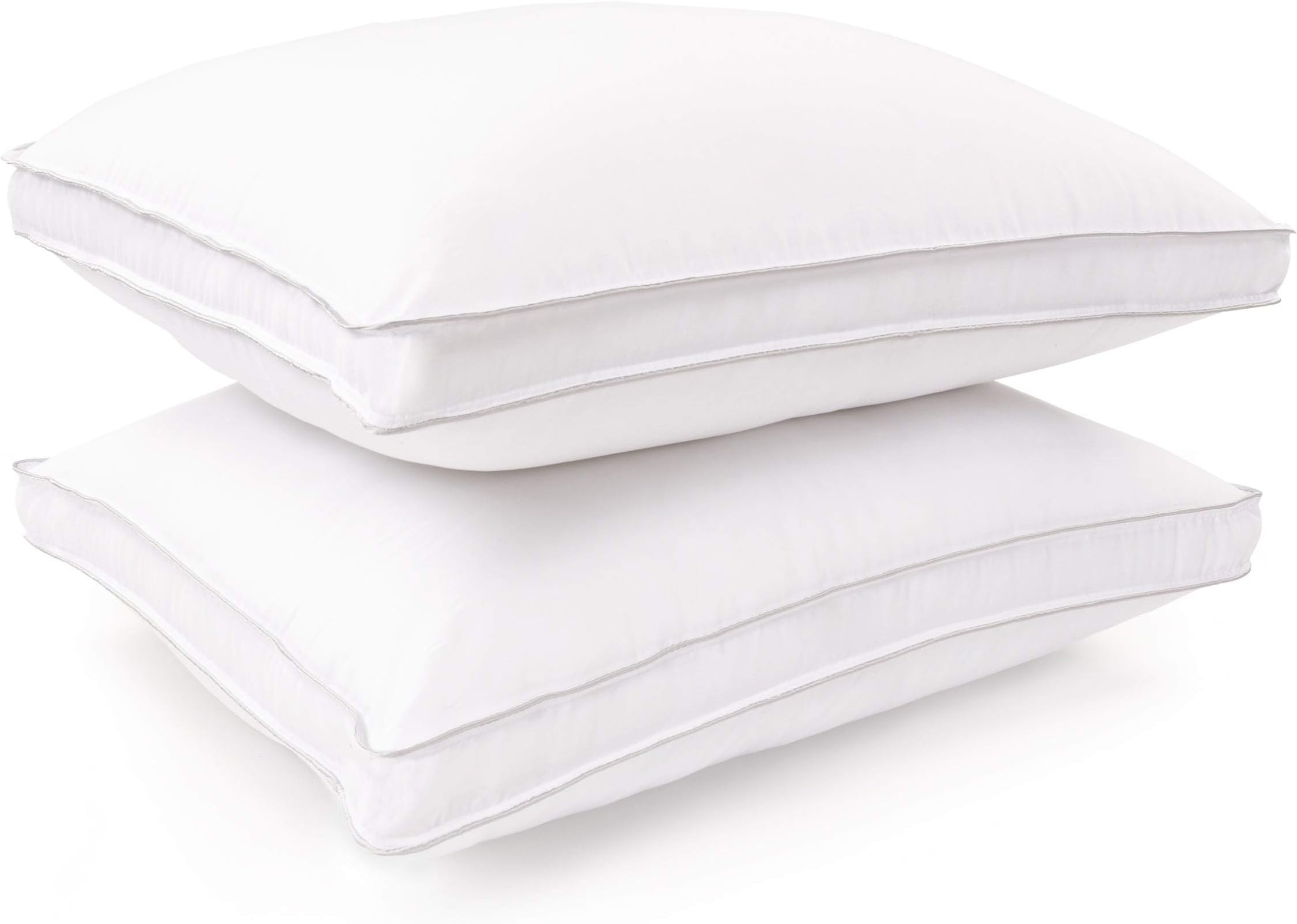 Luxury Quality Supersoft Microfibre Gusset Pillow Pair - Department Store Quality