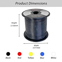 DONOKY 20 Gauge 20 AWG Silicone Wire - Red 300ft