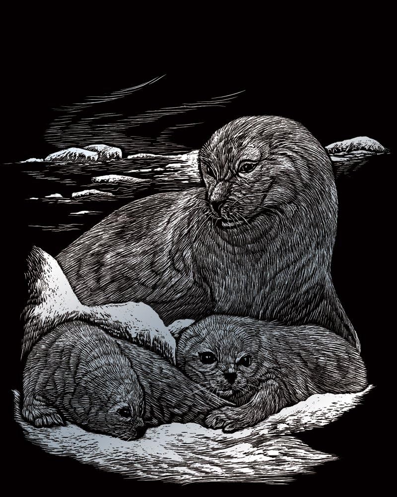 Royal & Langnickel Silver Engraving Art A4 Size Seal and Puppy Designed Painting Set - Image 3