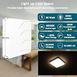 ASHUAQI LED Ceiling Light 36W 4000K 4500LM IP44 Square Kitchen Living view 4