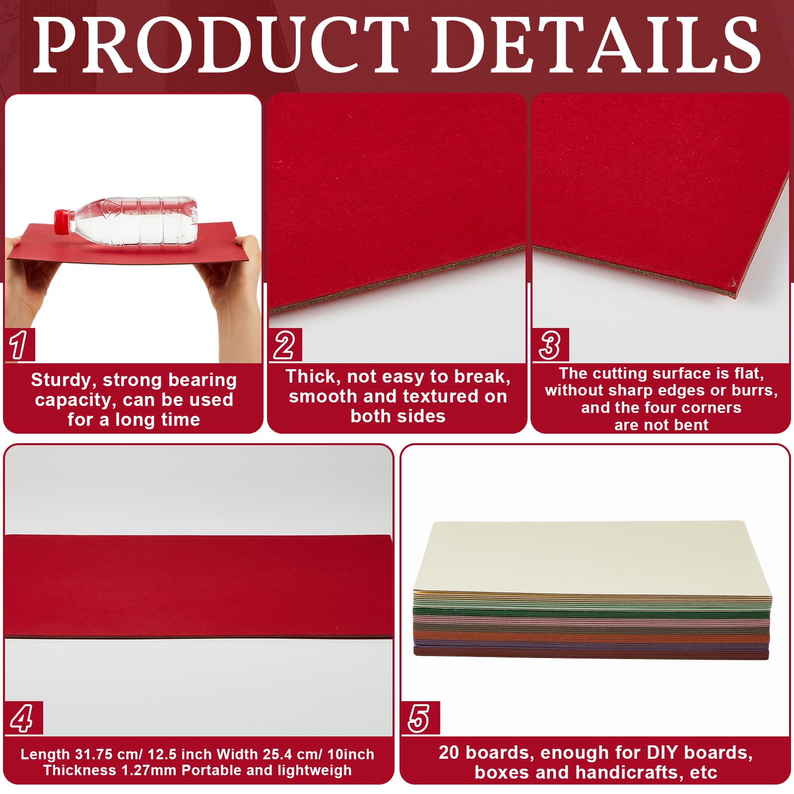 Seajan 32 Pcs Christmas 50 Pt 11'' x 8.5'' Assorted Colored Chipboard Sheets Thick Book Board Heavy Duty Cardboard for Crafts Kraft Board Book Binding Cover for Stamp Crafts Supplies(Multi Colors)