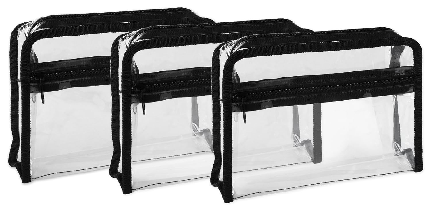 Clear Cosmetic Bag 3 Pack Beauty