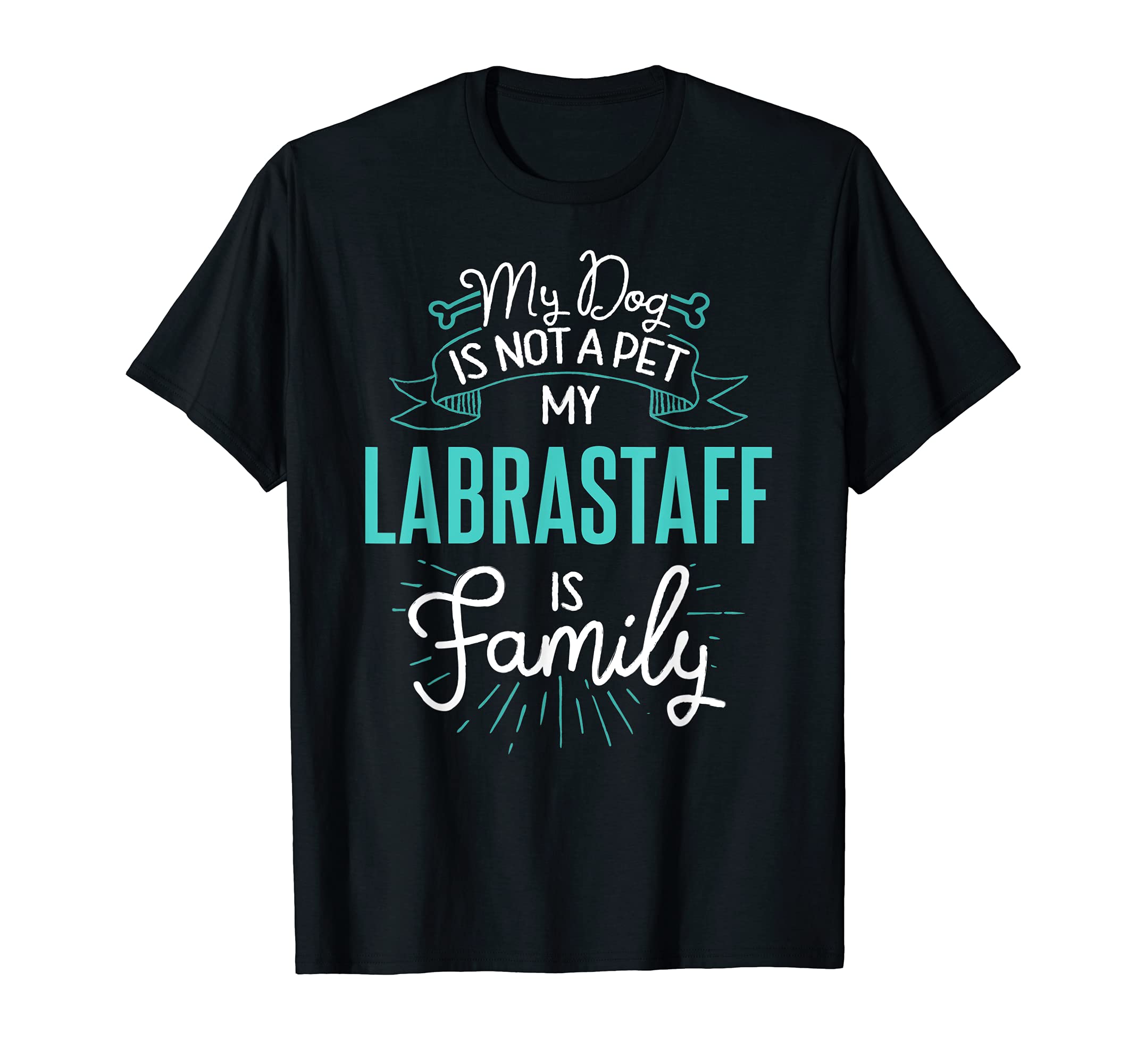 Cute Labrastaff Design Family Dog Giftn T-Shirt
