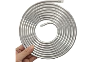 CELSOL Aluminum Tubing, 1/4 Inch OD, 0.04 Inch Wall, 10 FT Coil, Bendable & Flexible, Corrosion-Resistant, High-Temp Tolerant, Ideal for Fuel Line, Gas Line, Refrigeration and Automotive Uses