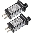 SIGANDG 24V 7.2W LED Transformer Replacement Class 2 Power LED Controller with 8 Modes Supply for Christmas String Light Inflatable Decorations IP44 Waterproof Low Voltage Transformer(2 Pcs)
