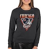 Team Fan Apparel NFL Womens Retro Triangle Slouchy Crewneck, Fleece Pullover Tagless, Long Sleeve Sweatshirt, Football
