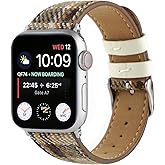 Leather Plush Bands Compatible with Apple Watch 38mm 40mm 41mm 42mm 44mm 45mm 46mm 49mm Women Men,Chic Luxury Designer Classic Plush Plaid Grain Wristband Strap for iWatch Ultra SE & Series 10/9/8/7/6/5/4/3/2/1
