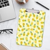 Hnogri A4 Clipboard Yellow Pineapple Low-Profile Clip 80-100 Sheets view 3
