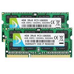 DUOMEIQI Pc3-10600 ddr3 ram 8GB (2 X 4GB) 1333Mhz