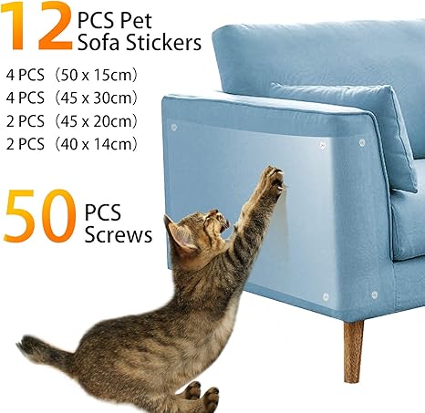 pidsen 8 protectores de muebles de gatos cinta adhesiva para deteriorar aranazos para gatos transparente y autoadhesivo protector de aranazos para