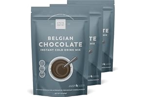 Cocoa Metro Classic Belgian Chocolate Milk Cold or Hot Drink Mix (3 Pack), European Hot Drinking Chocolate Flavor, Organic Hot Chocolate Mix - Non GMO, No Carrageenan, Gluten Free