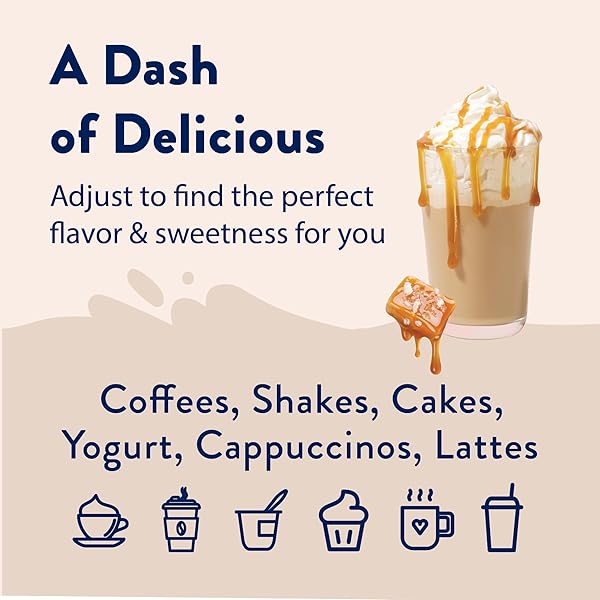 JORDAN’S SKINNY MIXES SUGAR FREE COFFEE SYRUP, SALTED CARAMEL COFFEE FLAVORING SYRUP, NATURALLY SWEETENED ZERO CALORIE DRINK MIX, LATTES, BAKING OR PROTEIN SHAKE, DAIRY & GLUTEN FREE, 12.7 FL OZ