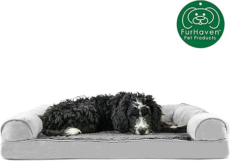 Amazon Com Furhaven Pet Dog Bed Orthopedic Ultra Plush Faux
