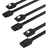 SABRENT SATA III (6 Gbit/s) Straight Data Cable with Locking Latch for HDD/SSD/CD and DVD Drives (3 Pack 20 Inch) in Black (C