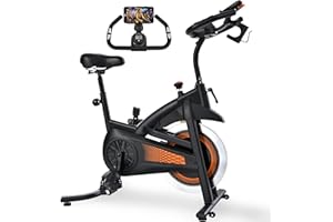 KWIKWI Exercise Bike Stationary Bike Indoor Cycling Bicycle for Home Gym Spinning Bike 300 lbs Weight Capacity Adjustable Seat/Handlebar for Office Cardio Workout
