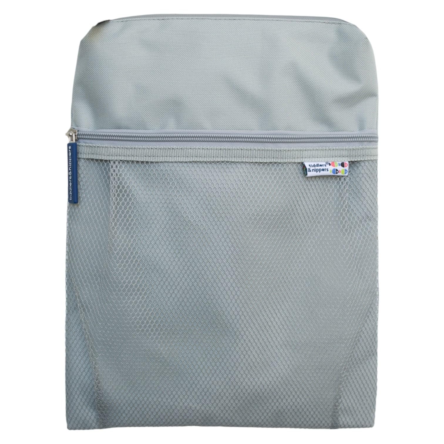 Tiddlers & Nippers Kids Swimming Bag | Wet & Dry With External Pocket | Leak Proof, Waterproof, Zipped Section | Ideal Toilet/Nappy Training (Plain Grey)