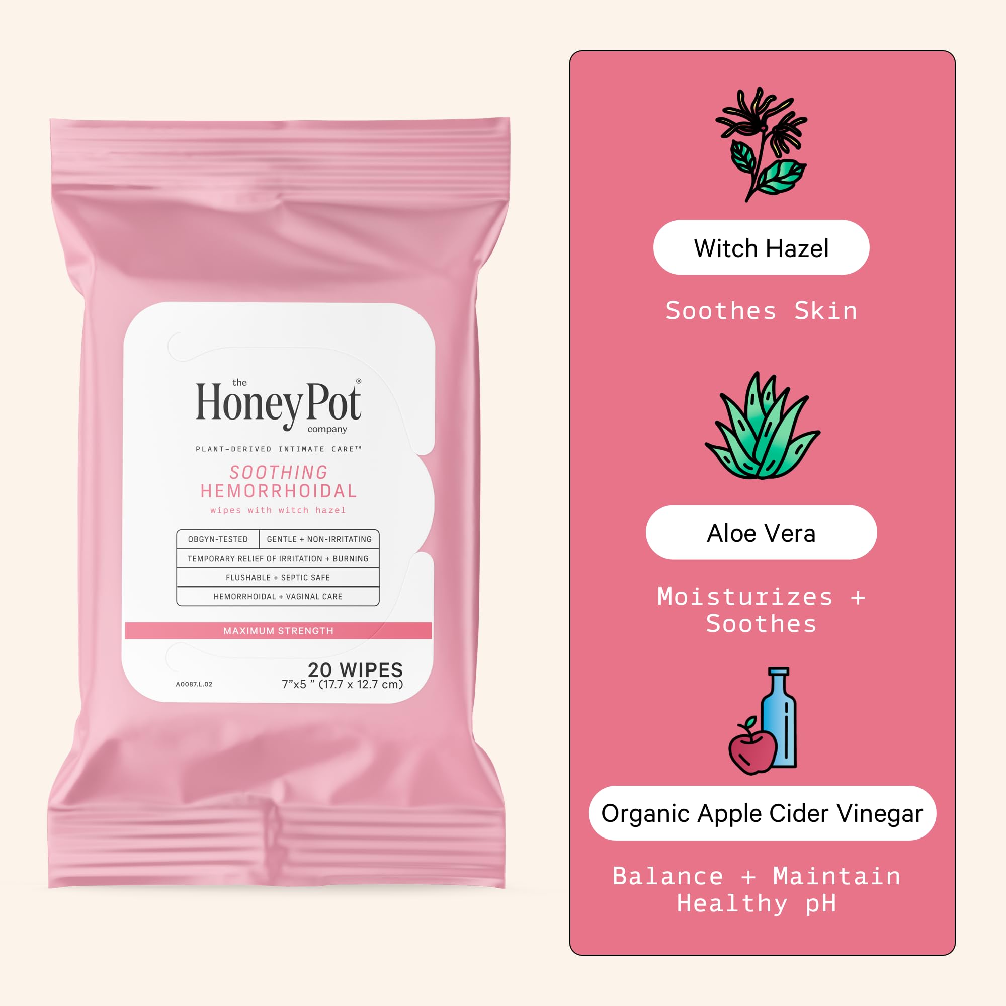 Mua The Honey Pot Company - Soothing Witch Hazel Feminine & Hemorrhoid ...