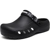 MEIAGDT Men's Garden Clogs, Soft and Comfortable with Adjustable Straps, Suitable for Garden, Catering and Cooking at Home, Outdoor and Daily Use