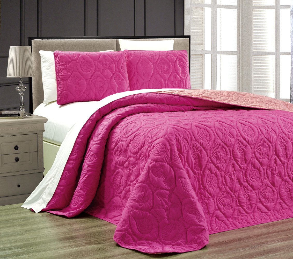 3Piece Tropical Coast Seashell Beach QUEEN / FULL Oversize OVERSIZE